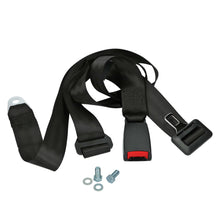 Load image into Gallery viewer, Seatbelt Seat Belt 2 Point Manual Universal Fit Extra Long Black Each