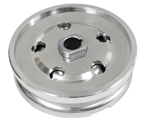 Pulley Alternator Generator Aluminium/Steel Silver Polished