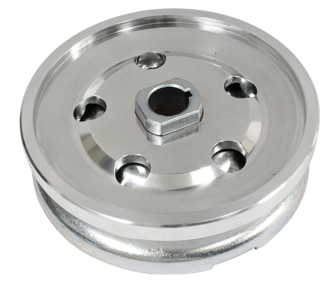 Pulley Alternator Generator Aluminium/Steel Silver Polished