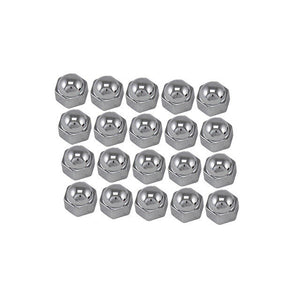Wheel Bolt Caps 19mm Chrome Plastic Set of 20
