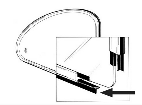 Rear Quarter Window Seals Pop Out Frame Outer Beetle1968 on Pair