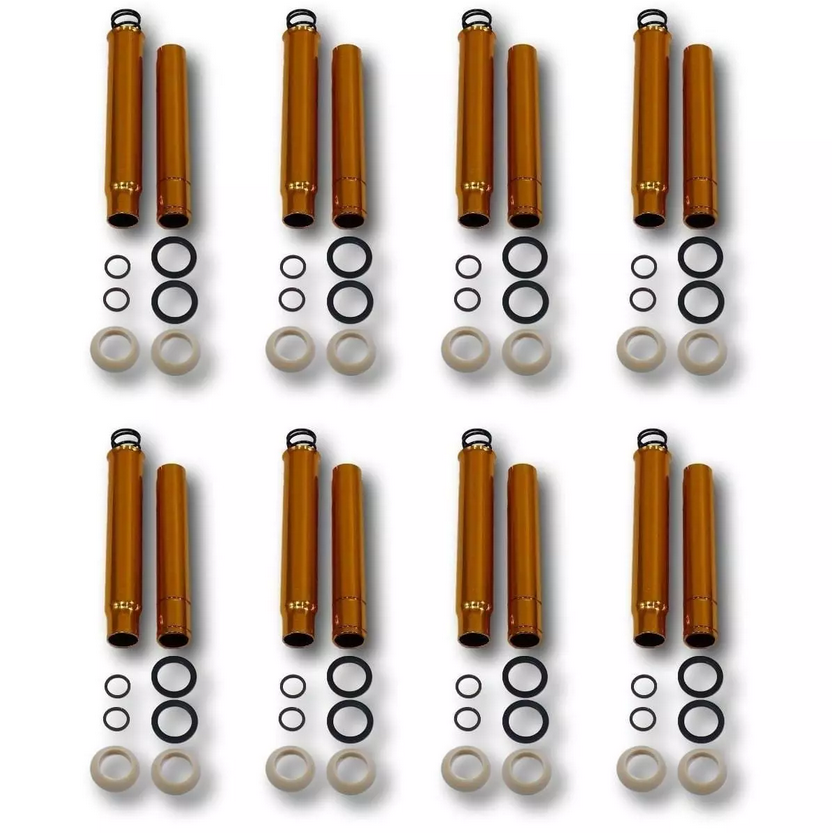 VW Push Rod Pushrod Tubes Aluminium Spring Loaded Set of 8 Gold Scat