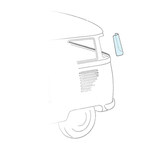 Window Glass Corner Type 2 Kombi 23 Window 1955-1963 Clear Each