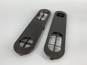Vents Defroster Centre Left and Right Type 2 Kombi 1973-1979 Black Plastic Pair