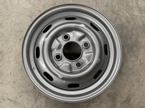 Wheel Rim Steel Slotted Silver Paint 15x4.5