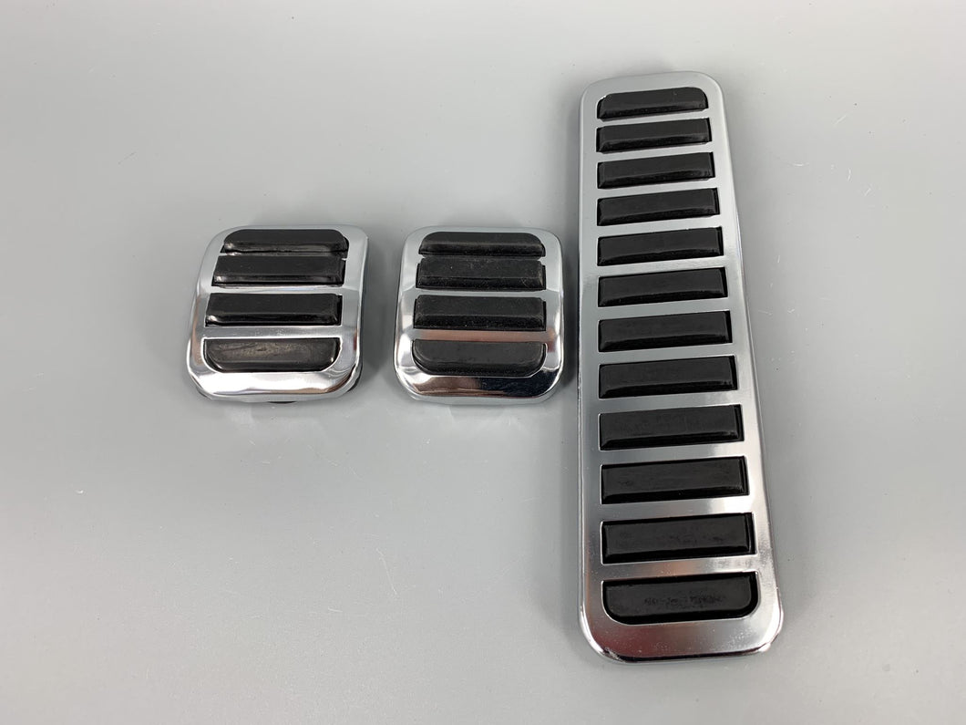 Pedal Cover Set Chrome 3 Piece Type 1