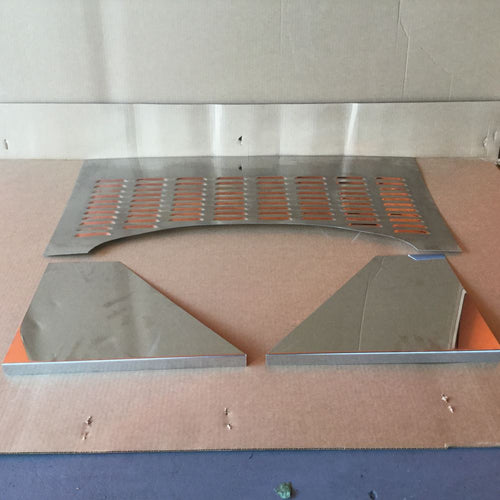 Firewall Cover Set Stainless Steel Louvered 3 Pc