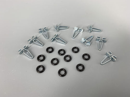 Clips Outside Window Scraper On Top Of Door Karmann Ghia 1956-1971 Set of 10