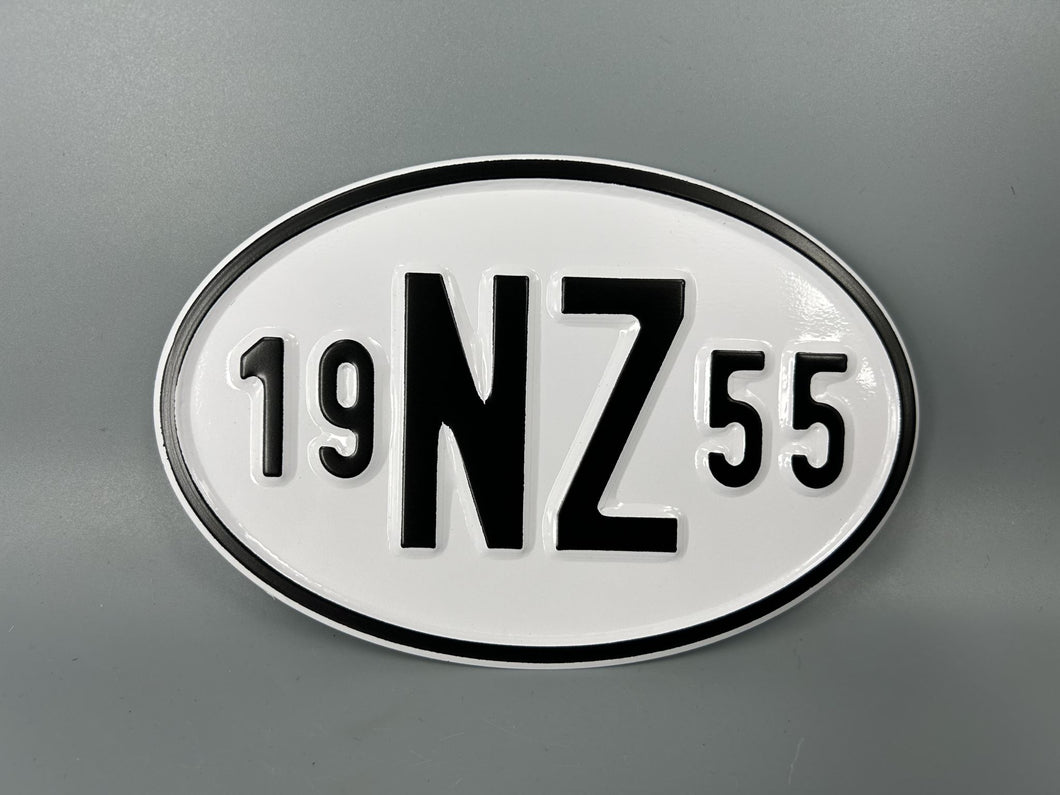 “NZ” New Zealand Plate 1954-1978