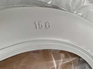 White Wall Ring Wide Insert 15" Set of 4