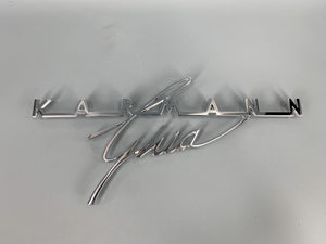 Chrome Dash Script Emblem For VW Karmann Ghia 1967-1974 | PPI 141-853-911 | Front