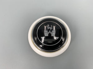Horn Button Ivory Black and Silver Type 1 Beetle 1956-1959 Type 2 Kombi 50-1967