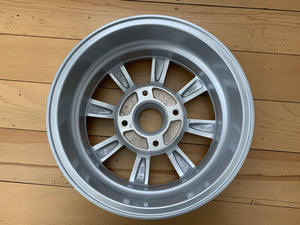 Wheel 8 Spoke GT8 5.5"X15" 4X130 Silver with Polished Lip