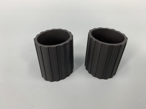 Rear Seat Backrest Buffer Ribbed Rubber Type 1 -1958 Pair