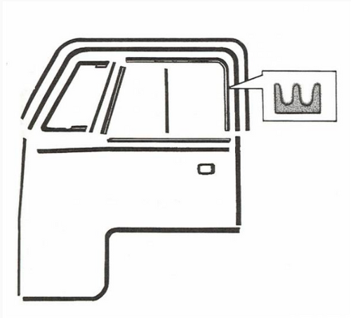 Window Felt Channel Front Doors Left and Right Kombi 1950-1967  Pair