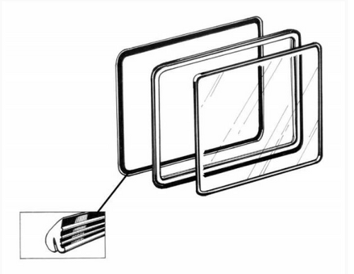 Seal Pop Out Window Inner Type 2 1955-1967 Each