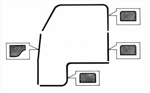 Door Seal Kombi Front Left and Right 1950-1963 Only Pair