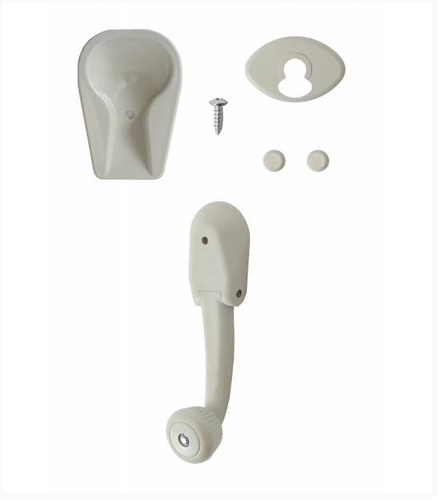 Steel Sunroof Crank Handle Plate and Screw Beetle 1964-1977 Kombi 68-79 White