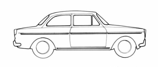 Body Molding Body Trim Kit Type 3 Aluminium 1970-1973 No Side Markers 8 Piece